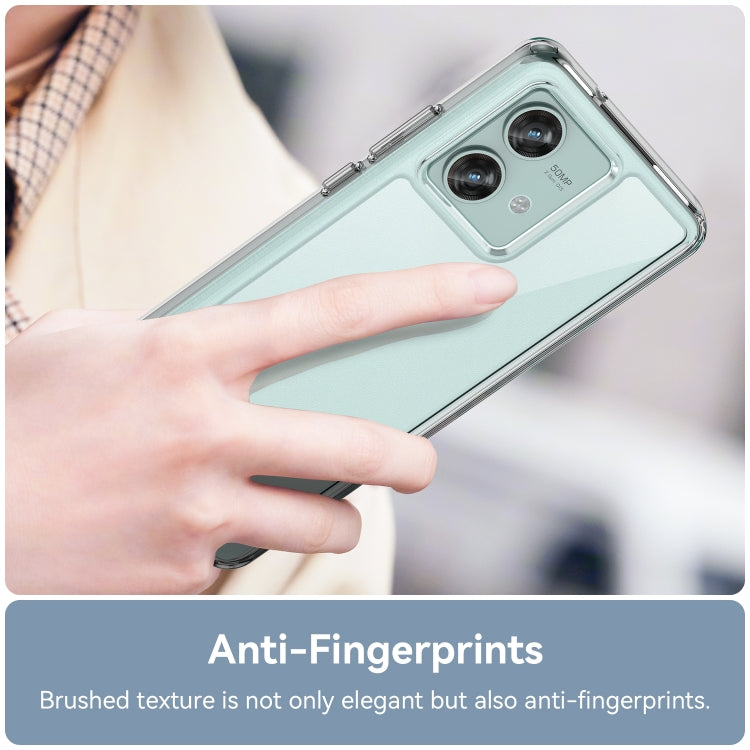 For Motorola Edge 40 Neo Colorful Series Acrylic Hybrid TPU Phone Case(Transparent) - Motorola Cases by PMC TechLife | Online Shopping South Africa | PMC TechLife | Buy Now Pay Later Mobicred