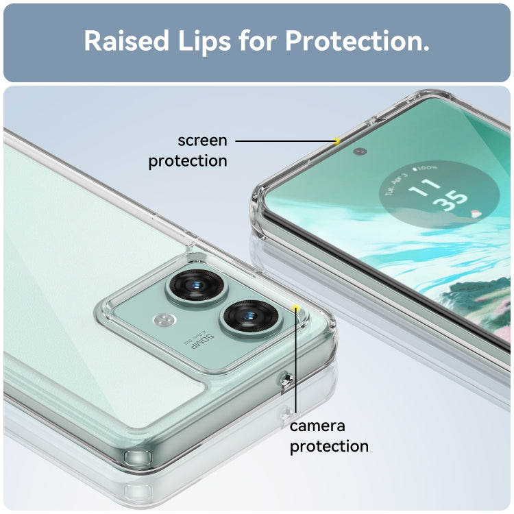 For Motorola Edge 40 Neo Colorful Series Acrylic Hybrid TPU Phone Case(Transparent) - Motorola Cases by PMC TechLife | Online Shopping South Africa | PMC TechLife | Buy Now Pay Later Mobicred