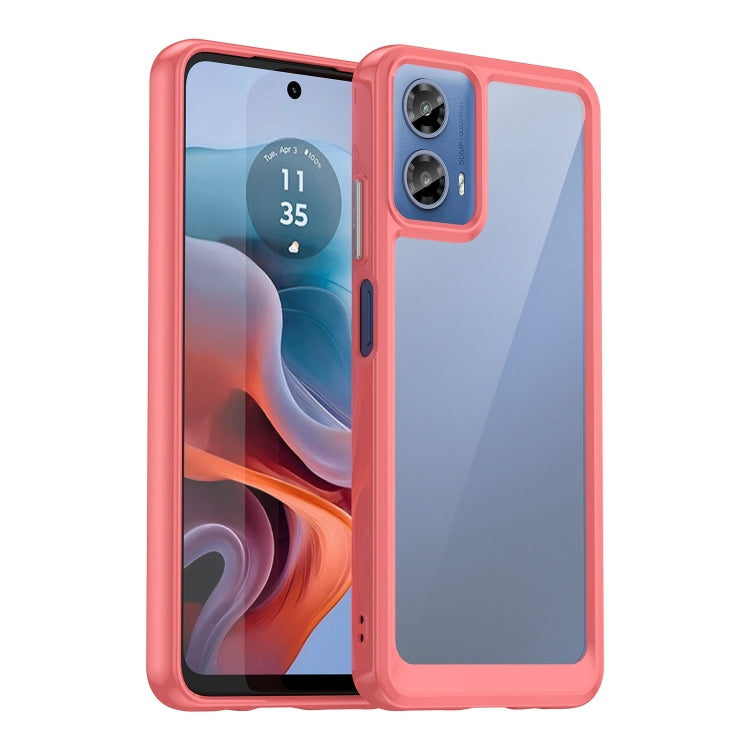 For Motorola Moto G34 Colorful Series Acrylic Hybrid TPU Phone Case(Red) - free shipping - PMC TechLife - Order now!