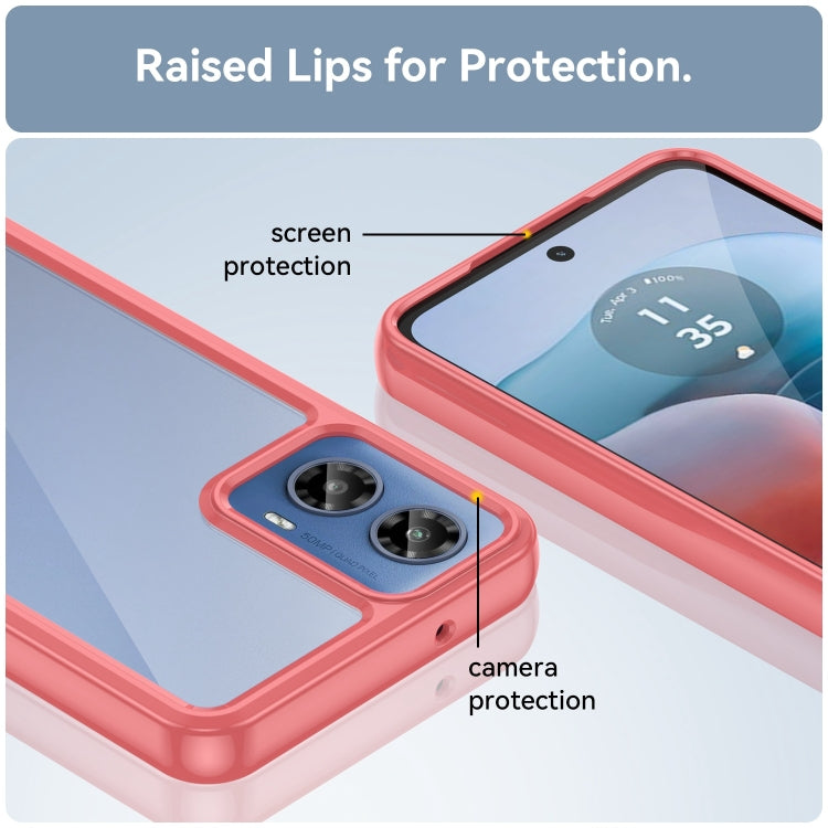 For Motorola Moto G34 Colorful Series Acrylic Hybrid TPU Phone Case(Red) - free shipping - PMC TechLife - Order now!