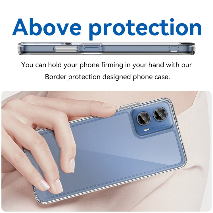 For Motorola Moto G34 Colorful Series Acrylic Hybrid TPU Phone Case(Transparent) - Motorola Cases by PMC TechLife | Online Shopping South Africa | PMC TechLife | Buy Now Pay Later Mobicred