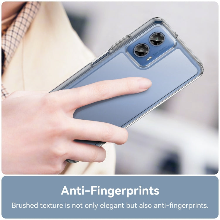 For Motorola Moto G34 Colorful Series Acrylic Hybrid TPU Phone Case(Transparent) - Motorola Cases by PMC TechLife | Online Shopping South Africa | PMC TechLife | Buy Now Pay Later Mobicred