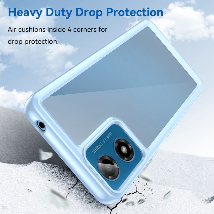 For Motorola Moto G04 Colorful Series Acrylic Hybrid TPU Phone Case(Blue) - free shipping - PMC TechLife - Order now!