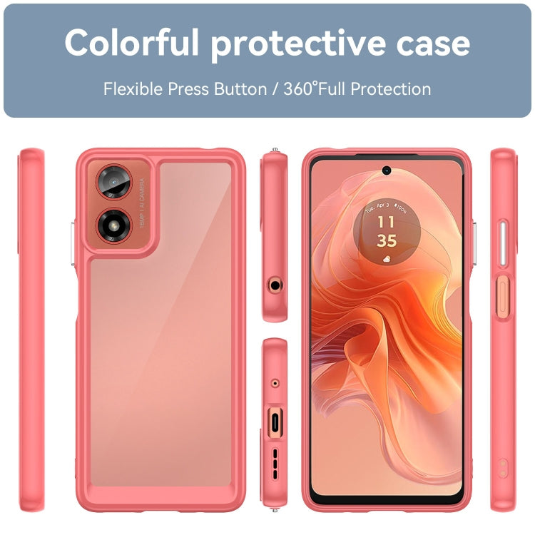 For Motorola Moto G24 Colorful Series Acrylic Hybrid TPU Phone Case(Red) - Motorola Cases by PMC TechLife | Online Shopping South Africa | PMC TechLife | Buy Now Pay Later Mobicred
