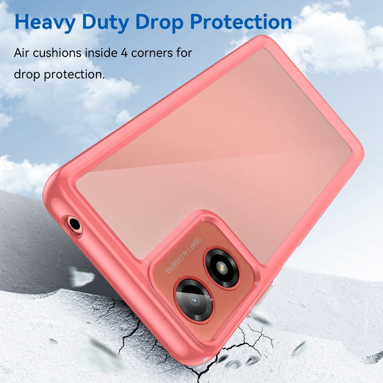 For Motorola Moto G24 Colorful Series Acrylic Hybrid TPU Phone Case(Red) - Motorola Cases by PMC TechLife | Online Shopping South Africa | PMC TechLife | Buy Now Pay Later Mobicred