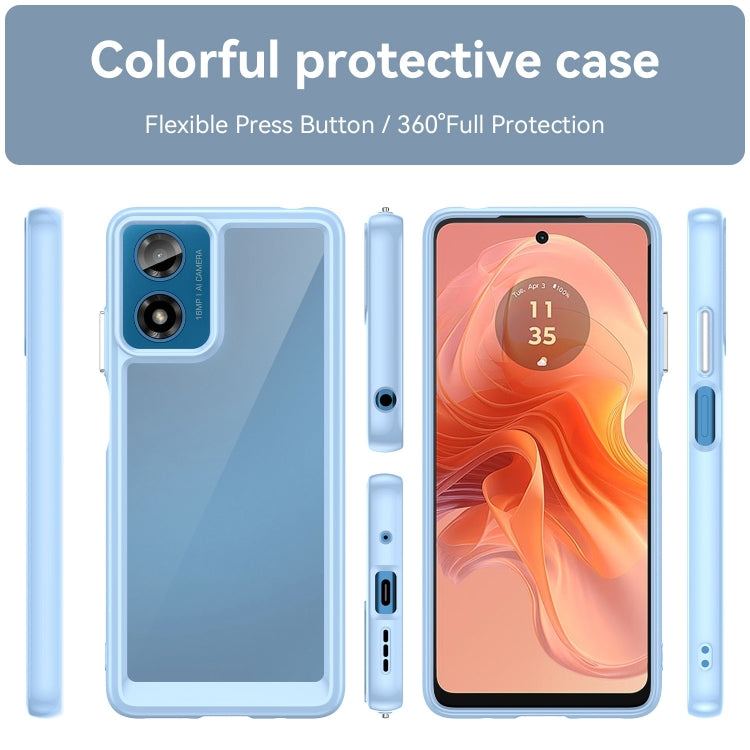 For Motorola Moto G24 Colorful Series Acrylic Hybrid TPU Phone Case(Blue) - free shipping - PMC TechLife - Order now!