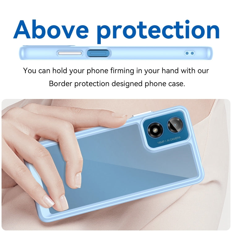 For Motorola Moto G24 Colorful Series Acrylic Hybrid TPU Phone Case(Blue) - free shipping - PMC TechLife - Order now!