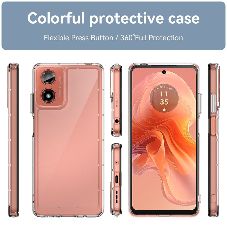 For Motorola Moto G24 Colorful Series Acrylic Hybrid TPU Phone Case(Transparent) - Motorola Cases by PMC TechLife | Online Shopping South Africa | PMC TechLife | Buy Now Pay Later Mobicred