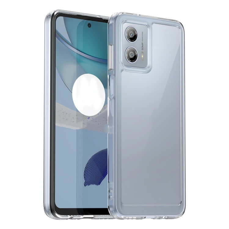 For Motorola Moto G53 5G Colorful Series Acrylic Hybrid TPU Phone Case(Transparent) - Motorola Cases by PMC TechLife | Online Shopping South Africa | PMC TechLife | Buy Now Pay Later Mobicred