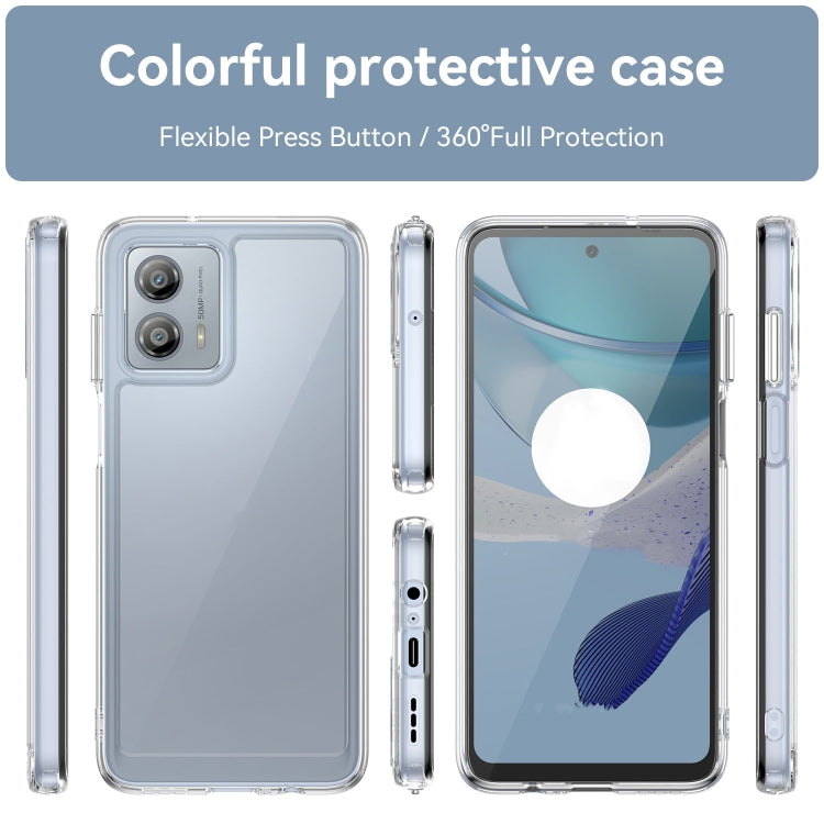For Motorola Moto G53 5G Colorful Series Acrylic Hybrid TPU Phone Case(Transparent) - Motorola Cases by PMC TechLife | Online Shopping South Africa | PMC TechLife | Buy Now Pay Later Mobicred