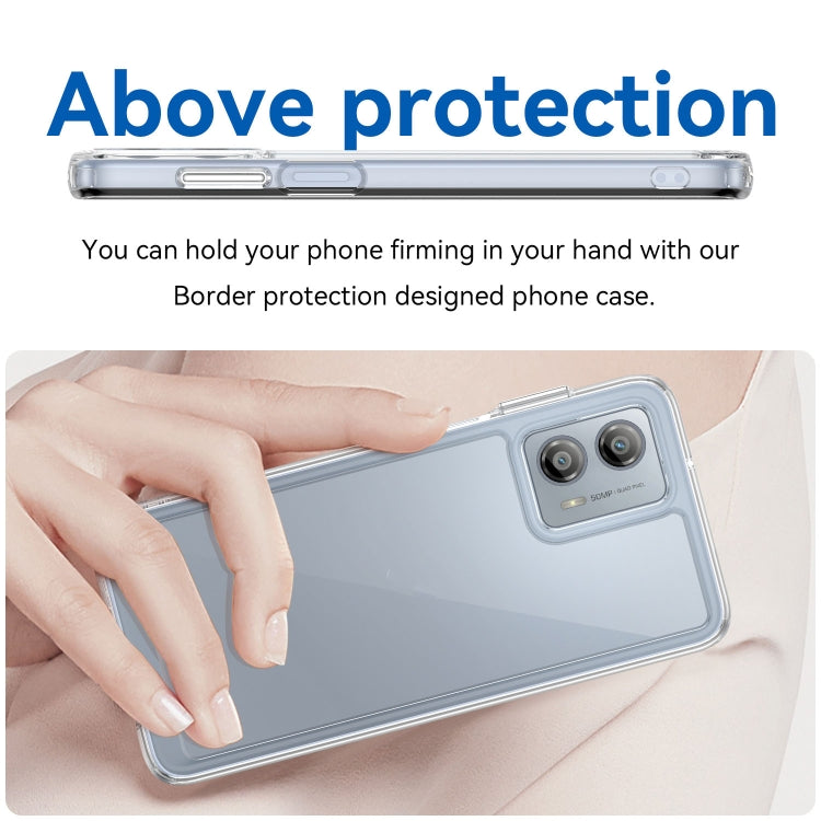 For Motorola Moto G53 5G Colorful Series Acrylic Hybrid TPU Phone Case(Transparent) - Motorola Cases by PMC TechLife | Online Shopping South Africa | PMC TechLife | Buy Now Pay Later Mobicred