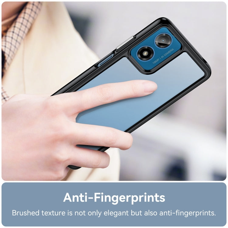 For Motorola Moto G24 Power Colorful Series Acrylic Hybrid TPU Phone Case(Black) - Motorola Cases by PMC TechLife | Online Shopping South Africa | PMC TechLife | Buy Now Pay Later Mobicred