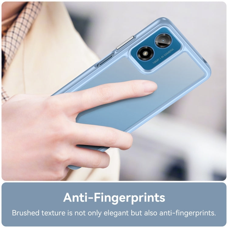 For Motorola Moto G24 Power Colorful Series Acrylic Hybrid TPU Phone Case(Blue) - Motorola Cases by PMC TechLife | Online Shopping South Africa | PMC TechLife | Buy Now Pay Later Mobicred
