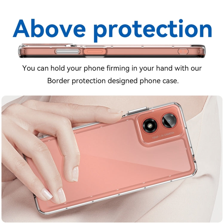 For Motorola Moto G24 Power Colorful Series Acrylic Hybrid TPU Phone Case(Transparent) - Motorola Cases by PMC TechLife | Online Shopping South Africa | PMC TechLife | Buy Now Pay Later Mobicred