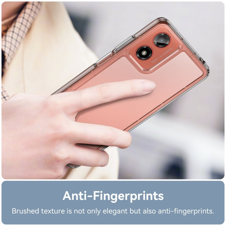 For Motorola Moto G24 Power Colorful Series Acrylic Hybrid TPU Phone Case(Transparent) - Motorola Cases by PMC TechLife | Online Shopping South Africa | PMC TechLife | Buy Now Pay Later Mobicred