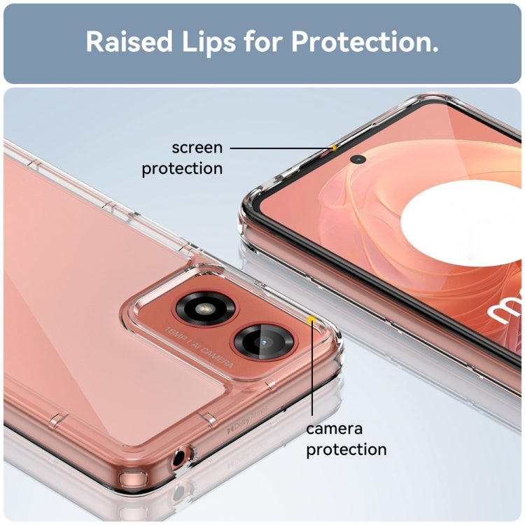 For Motorola Moto G24 Power Colorful Series Acrylic Hybrid TPU Phone Case(Transparent) - Motorola Cases by PMC TechLife | Online Shopping South Africa | PMC TechLife | Buy Now Pay Later Mobicred