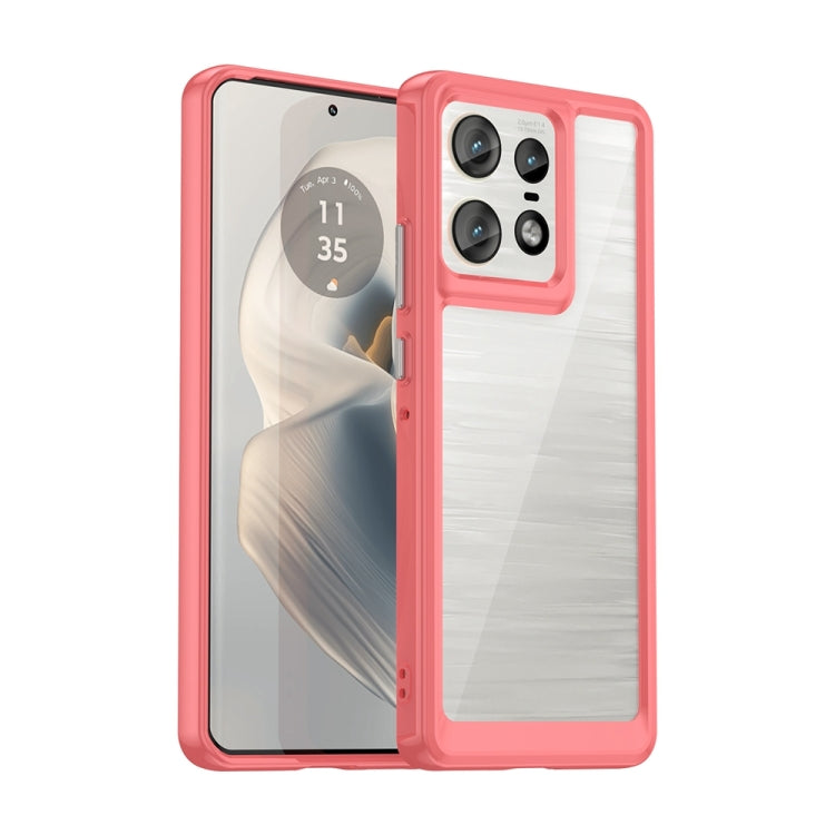 For Motorola Moto Edge 50 Pro Colorful Series Acrylic Hybrid TPU Phone Case(Red) - free shipping - PMC TechLife - Order now!