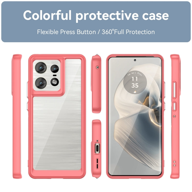 For Motorola Moto Edge 50 Pro Colorful Series Acrylic Hybrid TPU Phone Case(Red) - free shipping - PMC TechLife - Order now!