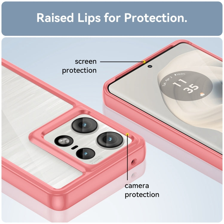 For Motorola Moto Edge 50 Pro Colorful Series Acrylic Hybrid TPU Phone Case(Red) - free shipping - PMC TechLife - Order now!