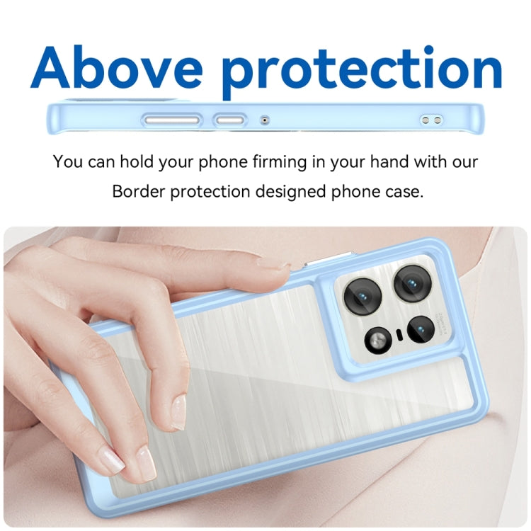 For Motorola Moto Edge 50 Pro Colorful Series Acrylic Hybrid TPU Phone Case(Blue) - free shipping - PMC TechLife - Order now!