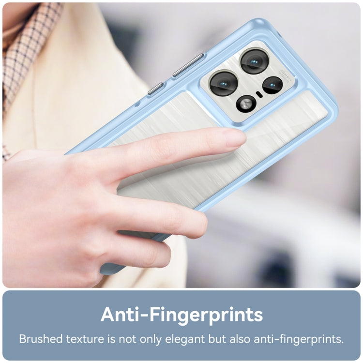 For Motorola Moto Edge 50 Pro Colorful Series Acrylic Hybrid TPU Phone Case(Blue) - free shipping - PMC TechLife - Order now!