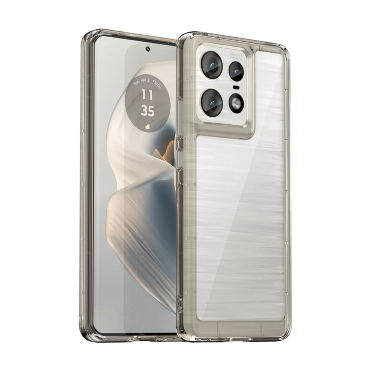 For Motorola Moto Edge 50 Pro Colorful Series Acrylic Hybrid TPU Phone Case(Transparent Grey) - free shipping - PMC TechLife - Order now!
