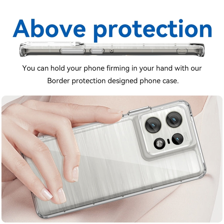 For Motorola Moto Edge 50 Pro Colorful Series Acrylic Hybrid TPU Phone Case(Transparent) - free shipping - PMC TechLife - Order now!
