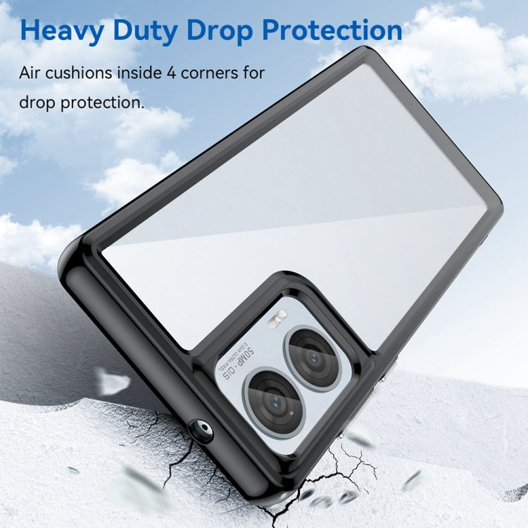 For Motorola Moto Edge 50 Fusion Colorful Series Acrylic Hybrid TPU Phone Case(Black) - free shipping - PMC TechLife - Order now!