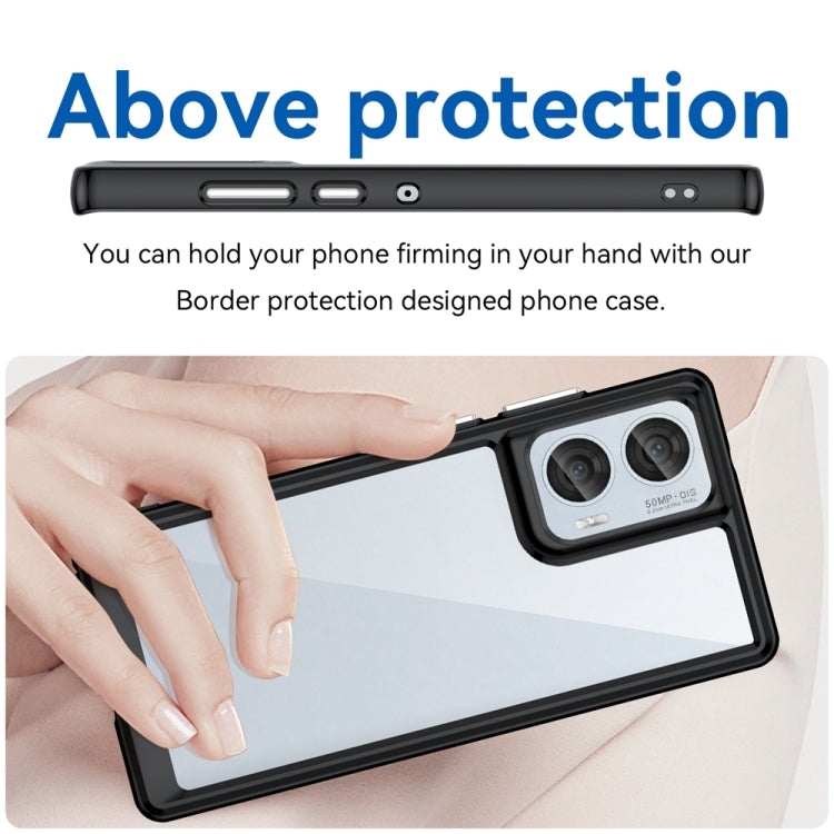 For Motorola Moto Edge 50 Fusion Colorful Series Acrylic Hybrid TPU Phone Case(Black) - free shipping - PMC TechLife - Order now!