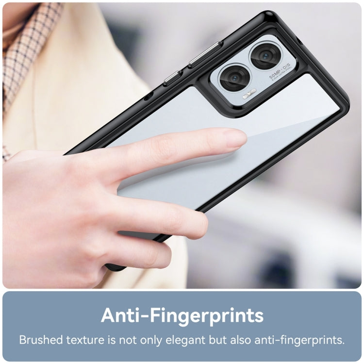 For Motorola Moto Edge 50 Fusion Colorful Series Acrylic Hybrid TPU Phone Case(Black) - free shipping - PMC TechLife - Order now!