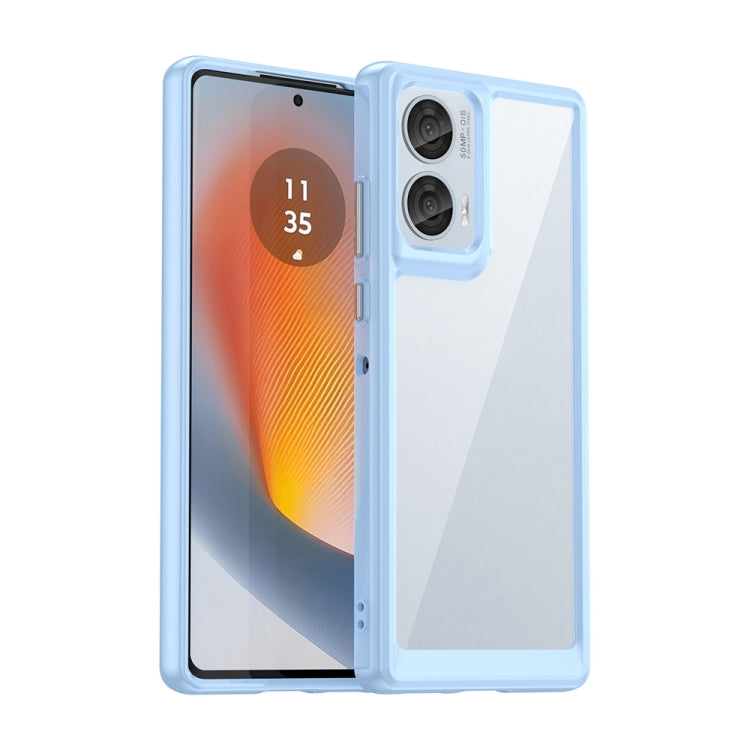For Motorola Moto Edge 50 Fusion Colorful Series Acrylic Hybrid TPU Phone Case(Blue) - free shipping - PMC TechLife - Order now!