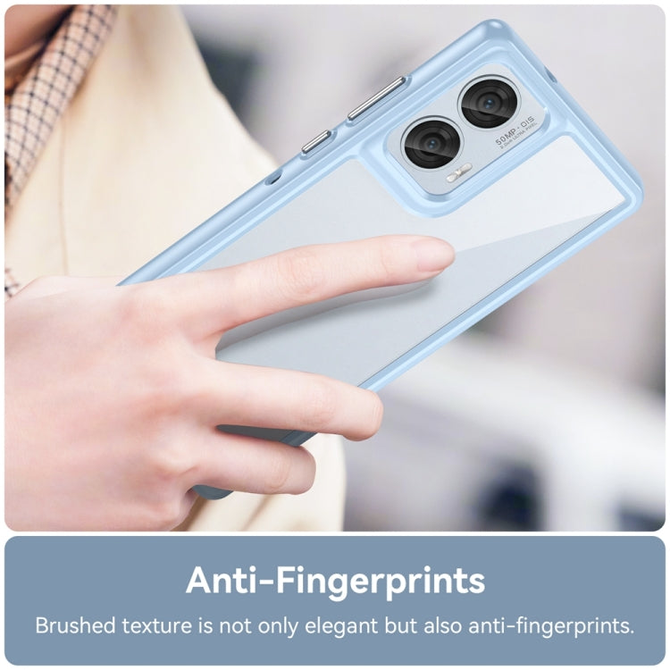 For Motorola Moto Edge 50 Fusion Colorful Series Acrylic Hybrid TPU Phone Case(Blue) - free shipping - PMC TechLife - Order now!