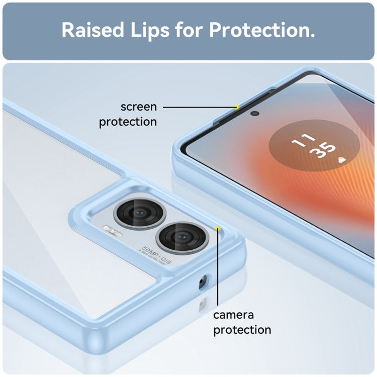 For Motorola Moto Edge 50 Fusion Colorful Series Acrylic Hybrid TPU Phone Case(Blue) - free shipping - PMC TechLife - Order now!