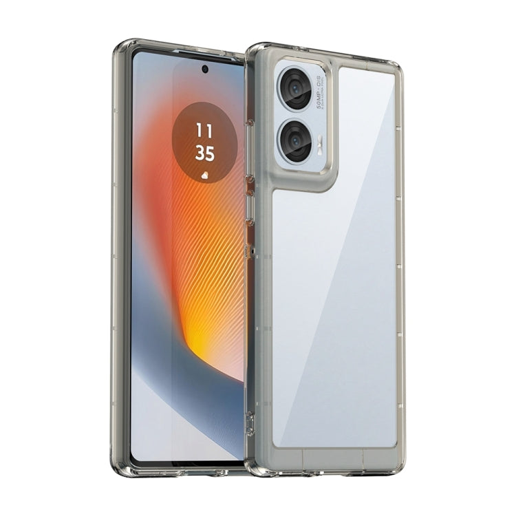 For Motorola Moto Edge 50 Fusion Colorful Series Acrylic Hybrid TPU Phone Case(Transparent Grey) - free shipping - PMC TechLife - Order now!