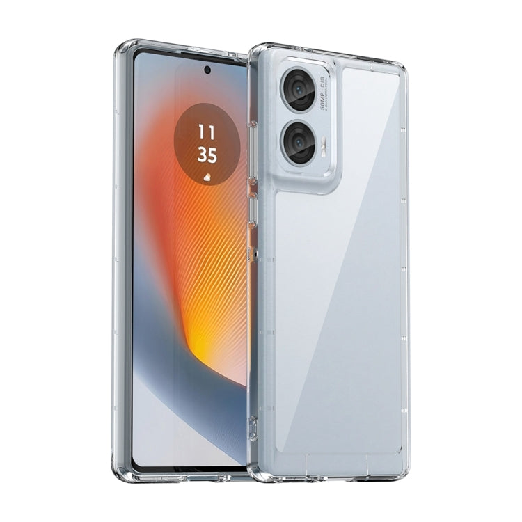 For Motorola Moto Edge 50 Fusion Colorful Series Acrylic Hybrid TPU Phone Case(Transparent) - free shipping - PMC TechLife - Order now!