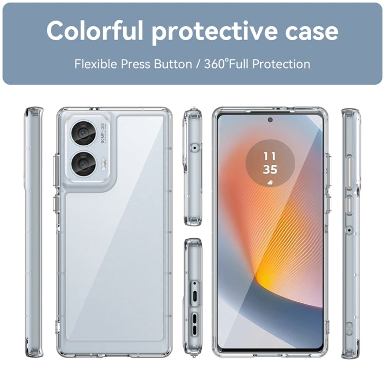 For Motorola Moto Edge 50 Fusion Colorful Series Acrylic Hybrid TPU Phone Case(Transparent) - free shipping - PMC TechLife - Order now!