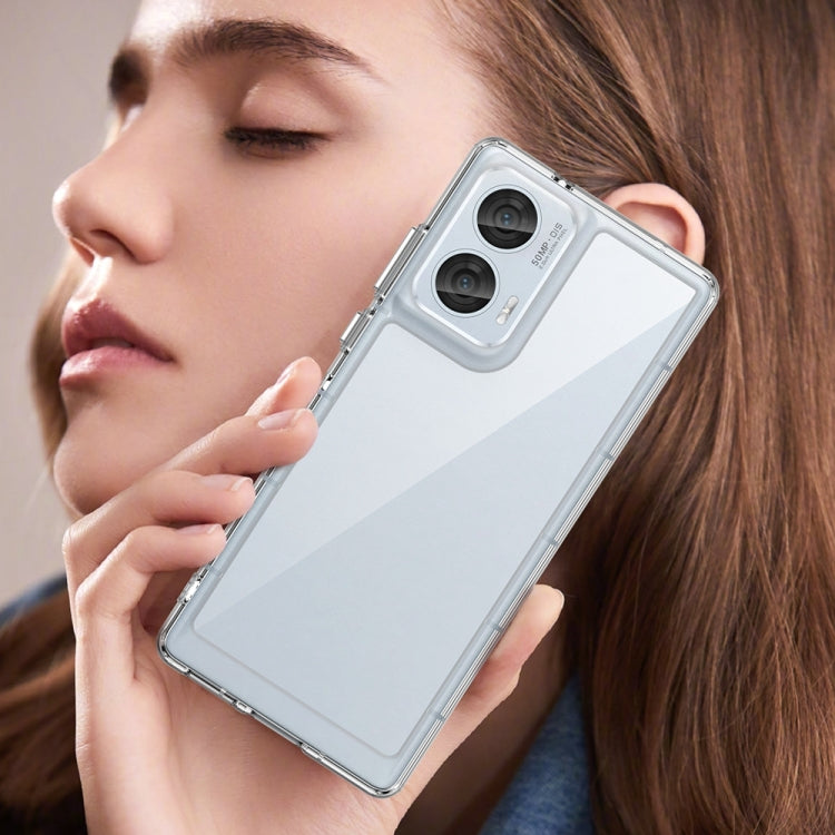 For Motorola Moto Edge 50 Fusion Colorful Series Acrylic Hybrid TPU Phone Case(Transparent) - free shipping - PMC TechLife - Order now!