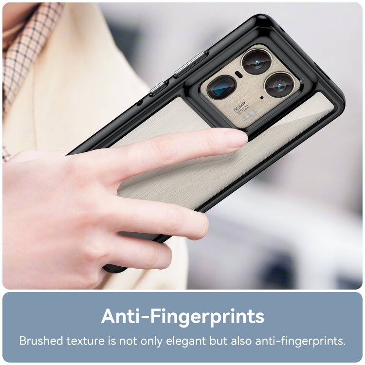 For Motorola Edge 50 Ultra Global Colorful Series Acrylic Hybrid TPU Phone Case(Black) - free shipping - PMC TechLife - Order now!