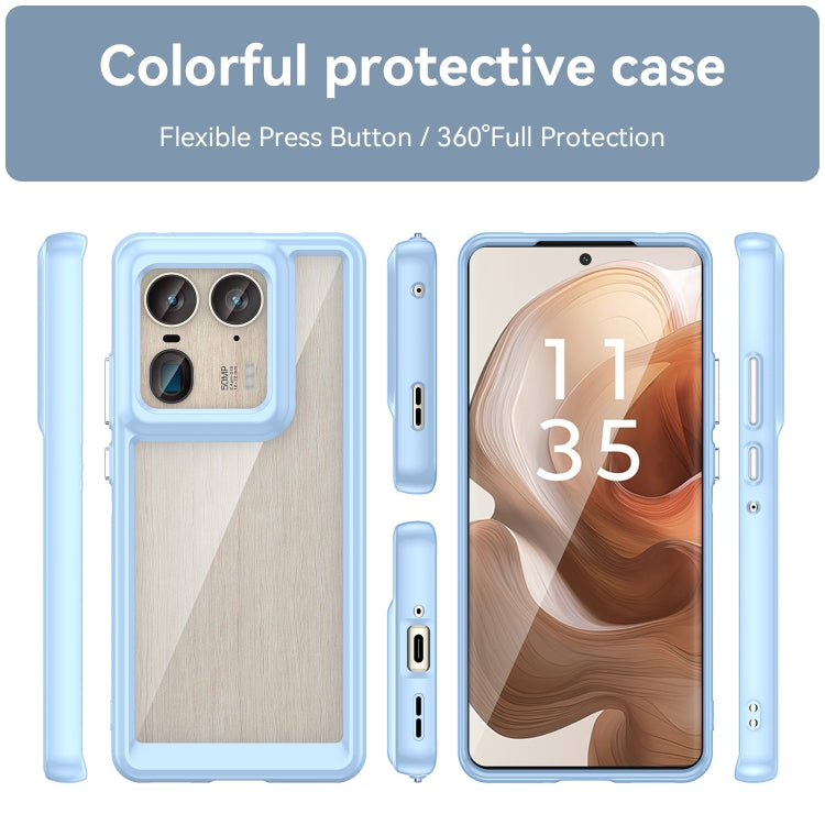 For Motorola Edge 50 Ultra Global Colorful Series Acrylic Hybrid TPU Phone Case(Blue) - free shipping - PMC TechLife - Order now!