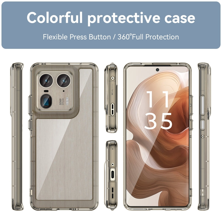 For Motorola Edge 50 Ultra Global Colorful Series Acrylic Hybrid TPU Phone Case(Transparent Grey) - free shipping - PMC TechLife - Order now!