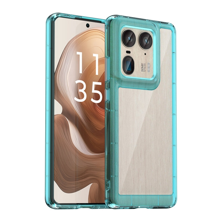 For Motorola Edge 50 Ultra Global Colorful Series Acrylic Hybrid TPU Phone Case(Transparent Blue) - free shipping - PMC TechLife - Order now!