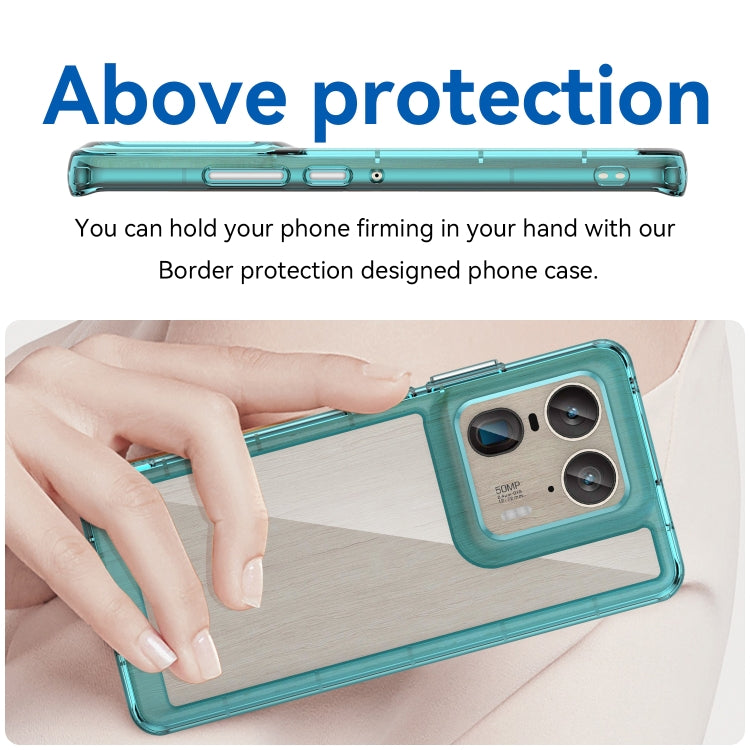 For Motorola Edge 50 Ultra Global Colorful Series Acrylic Hybrid TPU Phone Case(Transparent Blue) - free shipping - PMC TechLife - Order now!
