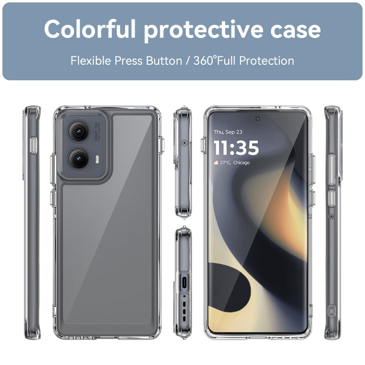 For Motorola Edge 2024 Colorful Series Acrylic Hybrid TPU Phone Case(Transparent) - Motorola Cases by PMC Jewellery | Online Shopping South Africa | PMC Jewellery | Buy Now Pay Later Mobicred