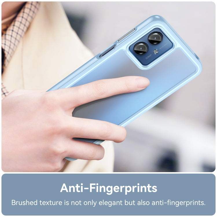 For Motorola Moto G14 Colorful Series Acrylic Hybrid TPU Phone Case(Blue) - free shipping - PMC TechLife - Order now!