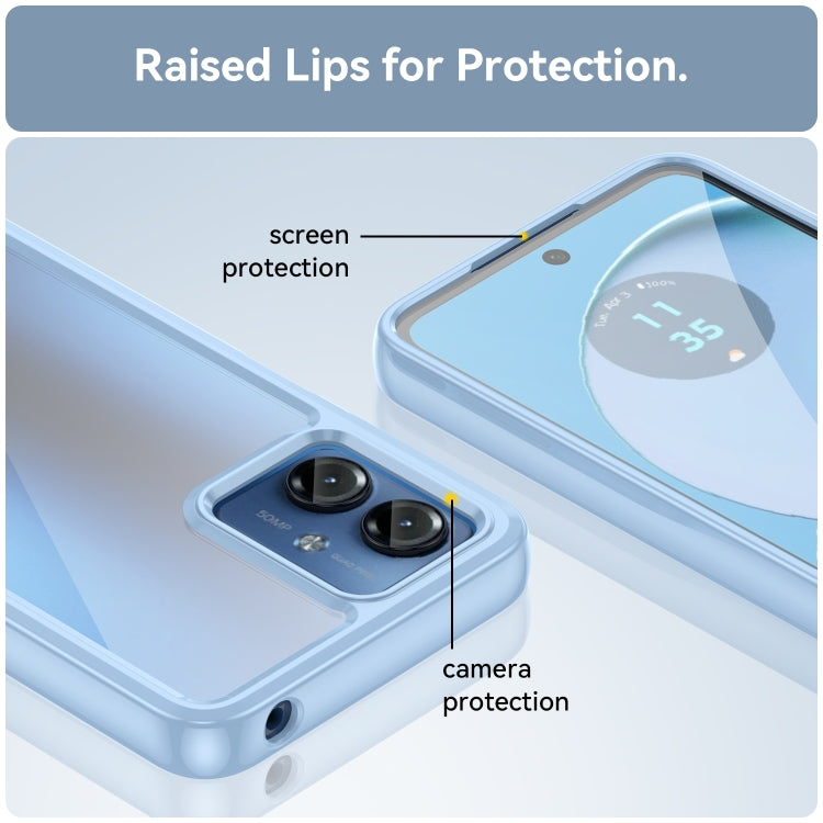 For Motorola Moto G14 Colorful Series Acrylic Hybrid TPU Phone Case(Blue) - free shipping - PMC TechLife - Order now!