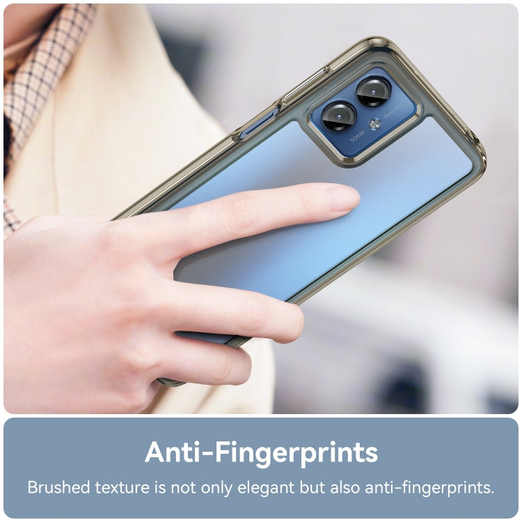 For Motorola Moto G14 Colorful Series Acrylic Hybrid TPU Phone Case(Transparent Grey) - free shipping - PMC TechLife - Order now!