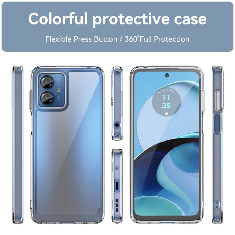 For Motorola Moto G14 Colorful Series Acrylic Hybrid TPU Phone Case(Transparent) - free shipping - PMC TechLife - Order now!
