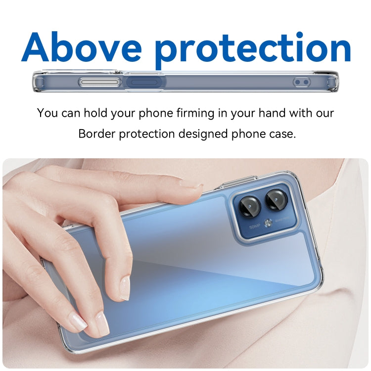 For Motorola Moto G14 Colorful Series Acrylic Hybrid TPU Phone Case(Transparent) - free shipping - PMC TechLife - Order now!