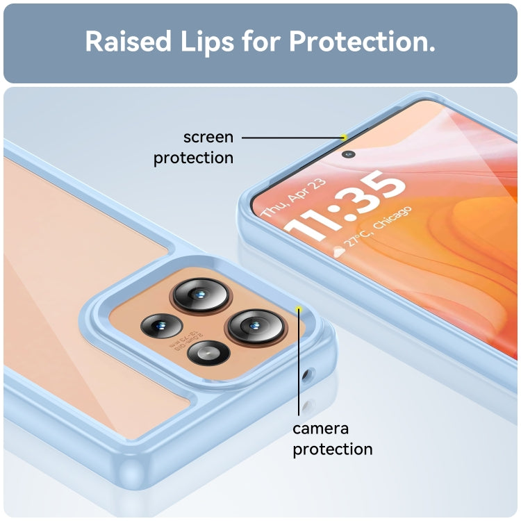 For Motorola Edge 50 Colorful Series Acrylic Hybrid TPU Phone Case(Blue) - free shipping - PMC TechLife - Order now!