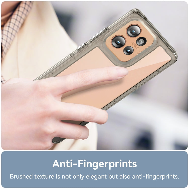 For Motorola Edge 50 Colorful Series Acrylic Hybrid TPU Phone Case(Transparent Grey) - free shipping - PMC TechLife - Order now!